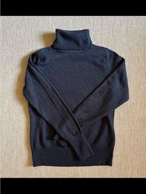 Liz Claiborne Black Women's Turtleneck Sweater glitter